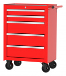 Urrea Gabinete Móvil para Herramientas P27M5, 5 Gavetas, Naranja