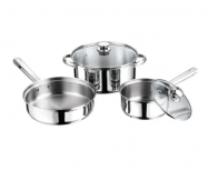 Vasconia Batería de Cocina 4035612, Aluminio, Antiadherente, 5 piezas