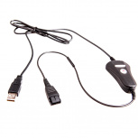VBeT Adaptador de Audio QD-USB-01 QD - USB A, Negro, para Poly