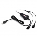VBeT Adaptador de Audio QD-Y-04 USB - 2x QD, Negro