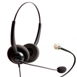 VBeT Audífonos VT1000-OMNIRJ9-D-03, Alámbrico, RJ9, Negro