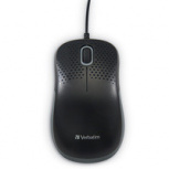 Mouse Ergonómico Verbatim Óptico 99790, Alámbrico, USB, Negro