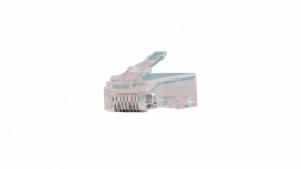 Vertical Cable Plug RJ-45 Cat6, Transparente, 100 Piezas