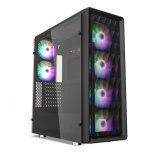 Gabinete Vetroo MESH6 con Ventana, Midi Tower, ATX/Micro ATX/Mini ITX, USB 2.0/3.0, sin Fuente, Negro