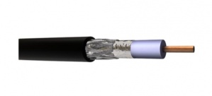 Viakon Bobina de Cable Coaxial, 500 Metros, Negro