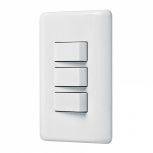 Volteck Placa Armada de Pared 25083, 3 Interruptores, Blanco