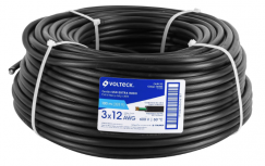 Volteck Bobina de Cable Eléctrico, 12 AWG, 100 Metros