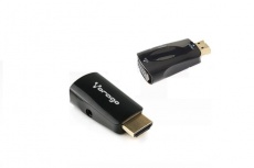 Vorago Adaptador HDMI - VGA + 3.5mm, Negro