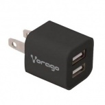 Vorago Cargador para Pared AU-106, 5V, 2x USB 2.0, Negro