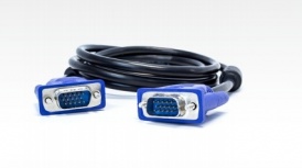 Vorago Cable VGA (D-Sub) Macho - VGA (D-Sub) Macho, 2 Metros, Negro/Azul