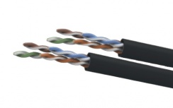 WAM Bobina de Cable Cat5e UTP para Exteriores, 305 Metros, Negro