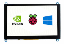 Waveshare Pantalla 5" para Placas de Desarrollo Raspberry Pi WS-14300 800 x 480 Píxeles, Negro