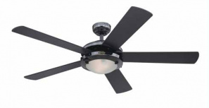 Westinghouse Ventilador de Techo Comet, 3 Velocidades, 52", Negro