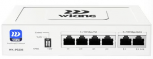 Switch Wi-Tek WK-PS206, 4 Puertos Gigabit Ethernet 10/100/1000 4 x PoE 45W, 1.2 Gbit/s, 2000 Entradas, No Administrado