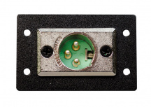 Wiremold Placa de Pared, XLR, 1 Puerto, Negro