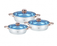 Worldconnect Batería de Cocina SZ6CH, Acero Inoxidable, 6 Piezas