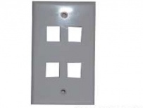 X-Case Placa para Pared 4 Puertos RJ-45, Gris