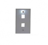 X-Case Tapa para Pared ACCREDFA05, 2 Puertos, 1 Pieza, Gris