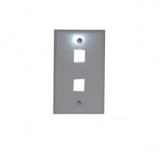 X-Case Tapa para Pared, 2 Puertos, Gris