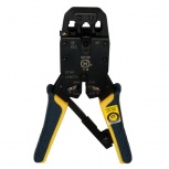 X-Case Pinza Ponchadora HT-200R, RJ-11/RJ-45, Negro/Amarillo