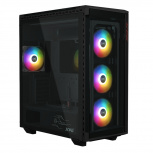 Gabinete XPG Battlecruiser II, Midi-Tower, ATX/EATX/Micro-ATX/Mini-ITX, USB 3.0, sin Fuente, 4 Ventiladores Instalados, Negro ― Una de sus patas está rota, por lo que puede desestabilizarse.