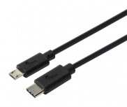 Xtech Cable USB C Macho - Micro USB B Macho, 1.8 Metros, Negro