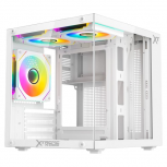 Gabinete Xtreme PC Gaming CDXT3500WT, Mini-Tower, Micro-ATX/Mini-ITX, USB 2.0/3.0, con Fuente de 500W, 3 Ventiladores Instalados, Blanco