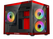 Gabinete Xtreme PC Gaming CDXT3700RD, Mini-Tower, Micro-ATX/Mini-ITX, USB 2.0/3.0, sin Fuente, 3 Ventiladores Instalados, Rojo