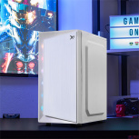 Gabinete Xtreme PC Gaming Squad, Mini-Tower, Micro-ATX/Mini-ITX, USB 2.0/3.0, sin Fuente, 1 Ventilador Instalado, Blanco - Imagen adicional 3
