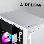 Gabinete Xtreme PC Gaming Squad, Mini-Tower, Micro-ATX/Mini-ITX, USB 2.0/3.0, sin Fuente, 1 Ventilador Instalado, Blanco - Imagen adicional 6