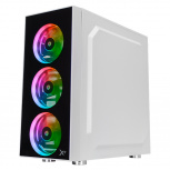 Gabinete Xtreme PC Gaming Dragonfly CXT320WT, Midi-Tower, ATX/Micro-ATX/Mini-ITX, USB 2.0, con Fuente de 600W, 4 Ventiladores Instalados, Negro/Blanco - Imagen adicional 3