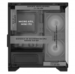 Gabinete Xtreme PC Gaming CXT3600BK, Mini-Tower, Micro-ATX/Mini-ITX, USB 2.0/3.0, sin Fuente, 5 Ventiladores Instalados, Negro - Imagen adicional 2