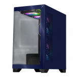 Gabinete Xtreme PC Gaming Crystal Hive, Mini-Tower, Micro-ATX/Mini-ITX, USB 2.0/3.0, sin Fuente, 5 Ventiladores Instalados, Azul - Imagen adicional 1