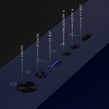 Gabinete Xtreme PC Gaming Crystal Hive, Mini-Tower, Micro-ATX/Mini-ITX, USB 2.0/3.0, sin Fuente, 5 Ventiladores Instalados, Azul - Imagen adicional 4