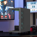 Gabinete Xtreme PC Gaming Crystal Hive, Mini-Tower, Micro-ATX/Mini-ITX, USB 2.0/3.0, sin Fuente, 5 Ventiladores Instalados, Gris - Imagen adicional 4