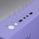 Gabinete Xtreme PC Gaming Crystal Hive, Mini-Tower, Micro-ATX/Mini-ITX, USB 2.0/3.0, sin Fuente, 5 Ventiladores Instalados, Morado - Imagen adicional 3