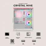 Gabinete Xtreme PC Gaming CXT3600PK, Mini-Tower, Micro-ATX/Mini-ITX, USB 2.0/3.0, sin Fuente, 5 Ventiladores Instalados, Rosa - Imagen adicional 5