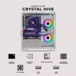 Gabinete Xtreme PC Gaming MG-36012, Mini-Tower, Micro-ATX/Mini-ITX, USB 2.0/3.0, sin Fuente, 5 Ventiladores Instalados, Blanco - Imagen adicional 2