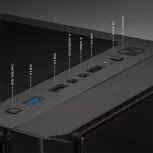 Gabinete Xtreme PC Gaming MG-36009, Mini-Tower, Micro-ATX/Mini-ITX, USB 2.0/3.0, sin Fuente, 3 Ventiladores Instalados, Negro - Imagen adicional 4