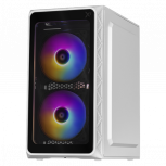 Gabinete Xtreme PC Gaming Zero, Mini-Tower, Micro-ATX/Mini-ITX, USB 2.0/3.0, con Fuente de 600W, 3 Ventiladores Instalados, Blanco - Imagen adicional 1