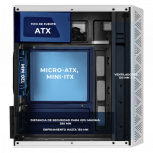 Gabinete Xtreme PC Gaming Zero, Mini-Tower, Micro-ATX/Mini-ITX, USB 2.0/3.0, con Fuente de 600W, 3 Ventiladores Instalados, Blanco - Imagen adicional 2