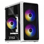 Gabinete Xtreme PC Gaming Zero, Mini-Tower, Micro-ATX/Mini-ITX, USB 2.0/3.0, sin Fuente, 4 Ventiladores Instalados, Blanco