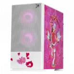 Gabinete Xtreme PC Gaming MG-23128, Mini-Tower, Micro-ATX/Mini-ITX, USB 2.0/3.0, sin Fuente, 3 Ventiladores Instalados, Blanco - Imagen adicional 1