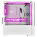 Gabinete Xtreme PC Gaming MG-23128, Mini-Tower, Micro-ATX/Mini-ITX, USB 2.0/3.0, sin Fuente, 3 Ventiladores Instalados, Blanco - Imagen adicional 2