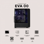 Gabinete Xtreme PC Gaming Evangelion 00, Midi-Tower, ATX/Micro-ATX, USB 2.0/3.0, sin Fuente, 4 Ventiladores Instalados, Negro - Imagen adicional 5