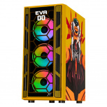 Gabinete Xtreme PC Gaming CXTEV0YE, Midi-Tower, ATX/Micro-ATX/Mini-ITX, USB 2.0, sin Fuente, 4 Ventiladores Instalados, Amarillo - Imagen adicional 1