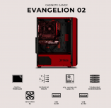 Gabinete Xtreme PC Gaming Evangelion 02 Edition, Full Tower, ATX/EATX/Micro-ATX/Mini-ITX, USB 2.0/3.0, sin Fuente, 4 Ventiladores Instalados, Rojo - Imagen adicional 6