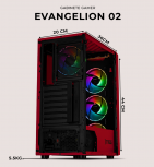Gabinete Xtreme PC Gaming Evangelion 02 Edition, Full Tower, ATX/EATX/Micro-ATX/Mini-ITX, USB 2.0/3.0, sin Fuente, 4 Ventiladores Instalados, Rojo - Imagen adicional 5