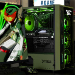 Gabinete Xtreme PC Gaming Evangelion 05 Comic, Midi-Tower, ATX/Micro-ATX/Mini-ITX, USB 2.0/3.0, sin Fuente, 4 Ventiladores Instalados, Verde - Imagen adicional 2