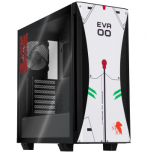 Gabinete Xtreme PC Gaming Evangelion, Midi-Tower, ATX/Micro-ATX/Mini-ITX, USB 3.0, sin Fuente, 2 Ventiladores Instalados, Negro/Blanco